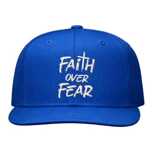 Snapback "Faith Over Fear" — Blu Royal
