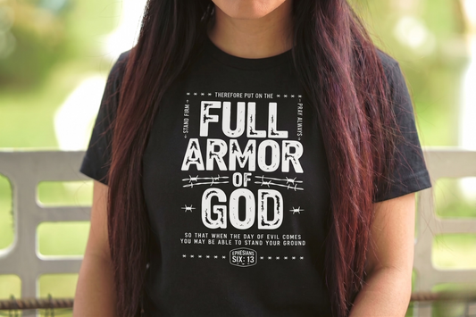 T-Shirt Full Armor of God – Maglietta Cristiana Efesini 6:13 Unisex