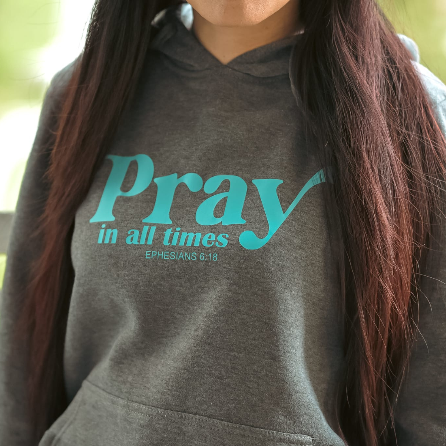 Felpa Pray “In All Times” – Hoodie Streetwear Cristiana Unisex