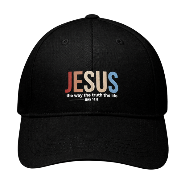 Cappello Nero "Jesus" Multicolor — John 14:6