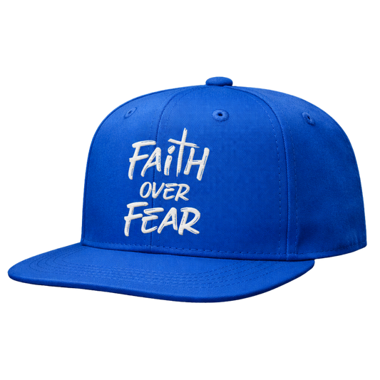 Snapback "Faith Over Fear" — Blu Royal