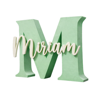 Lettera 3D Personalizzata — Iniziale + Nome