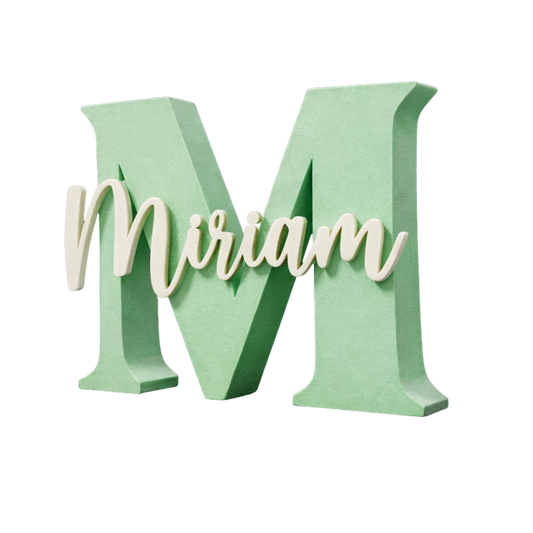 Lettera 3D Personalizzata — Iniziale + Nome