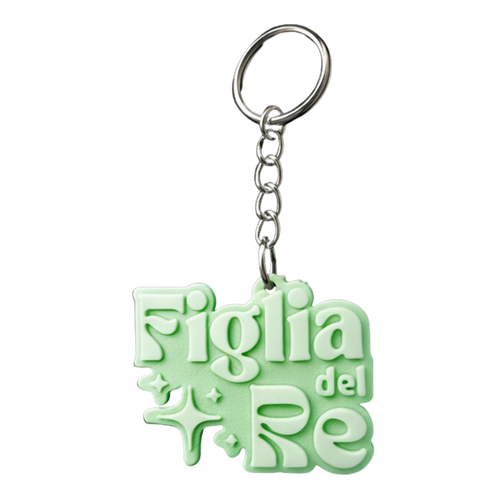 Portachiavi "Figlia del Re" — Verde Menta 3D