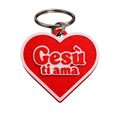 Portachiavi "Gesù ti ama" — Cuore Rosso 3D