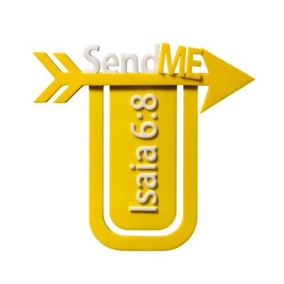 Portachiavi "SendME" Giallo 3D — Isaia 6:8