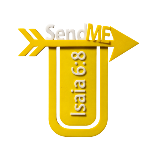 Portachiavi "SendME" Giallo 3D — Isaia 6:8