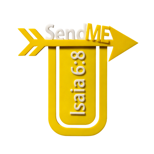 Portachiavi "SendME" Giallo 3D — Isaia 6:8
