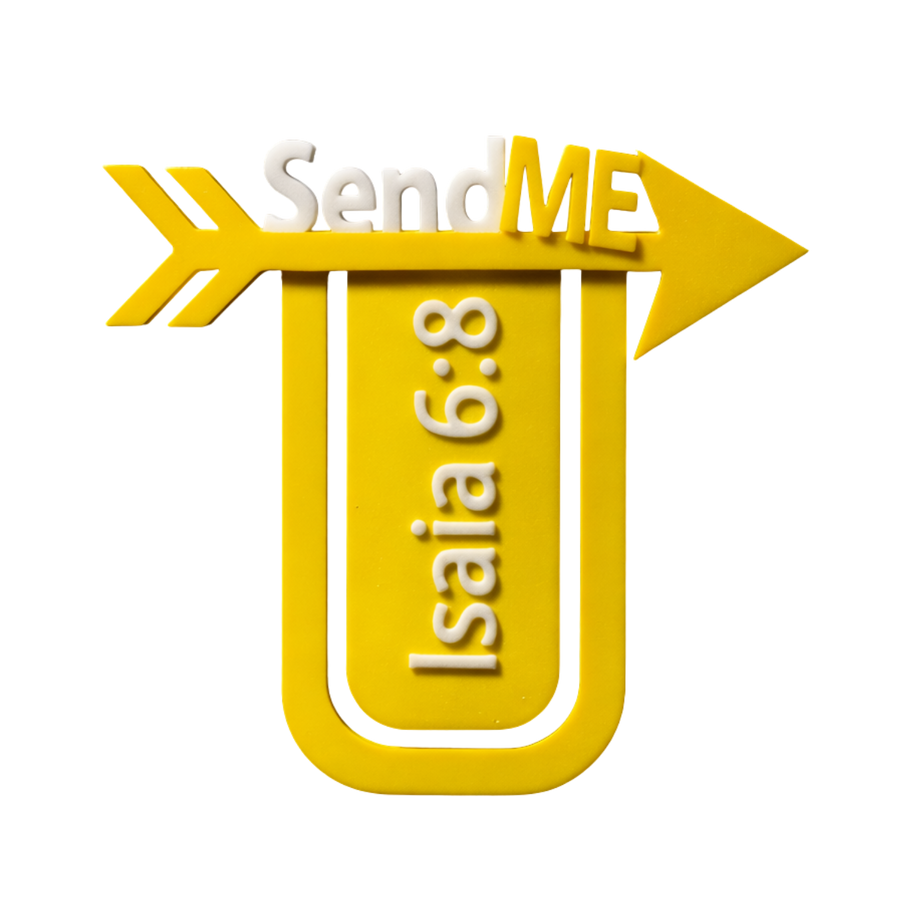 Portachiavi "SendME" Giallo 3D — Isaia 6:8