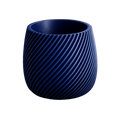 Portapiante 3D — Costolature Blu Navy
