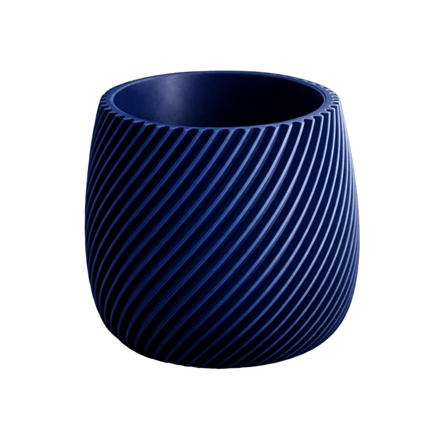 Portapiante 3D — Costolature Blu Navy